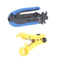 thumbnail image 1 of Kit de herramientas de engarzado coaxial cabezal ajustable de engarzador de cable coaxial con pelacables para instalación ANGGREK Otros, 1 of 8