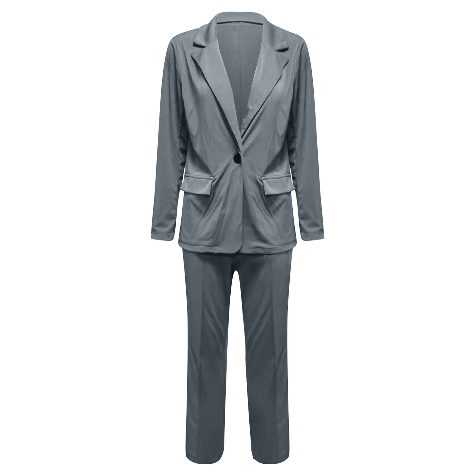 Fnhpitd Suits Women's Two Piece Lapels Suit Set Office Business