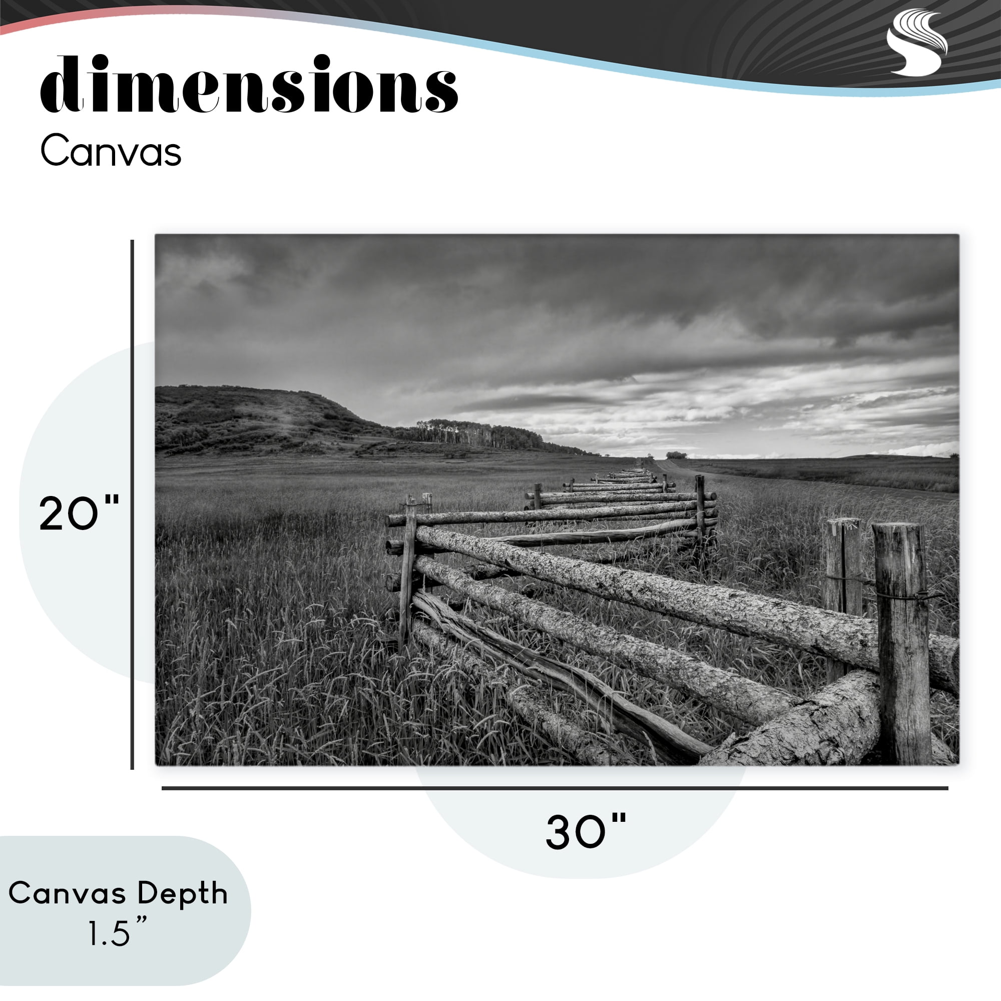 Stupell Industries Weathered Fence to Distant Horizon Canvas Wall Art, design by Jon Evan