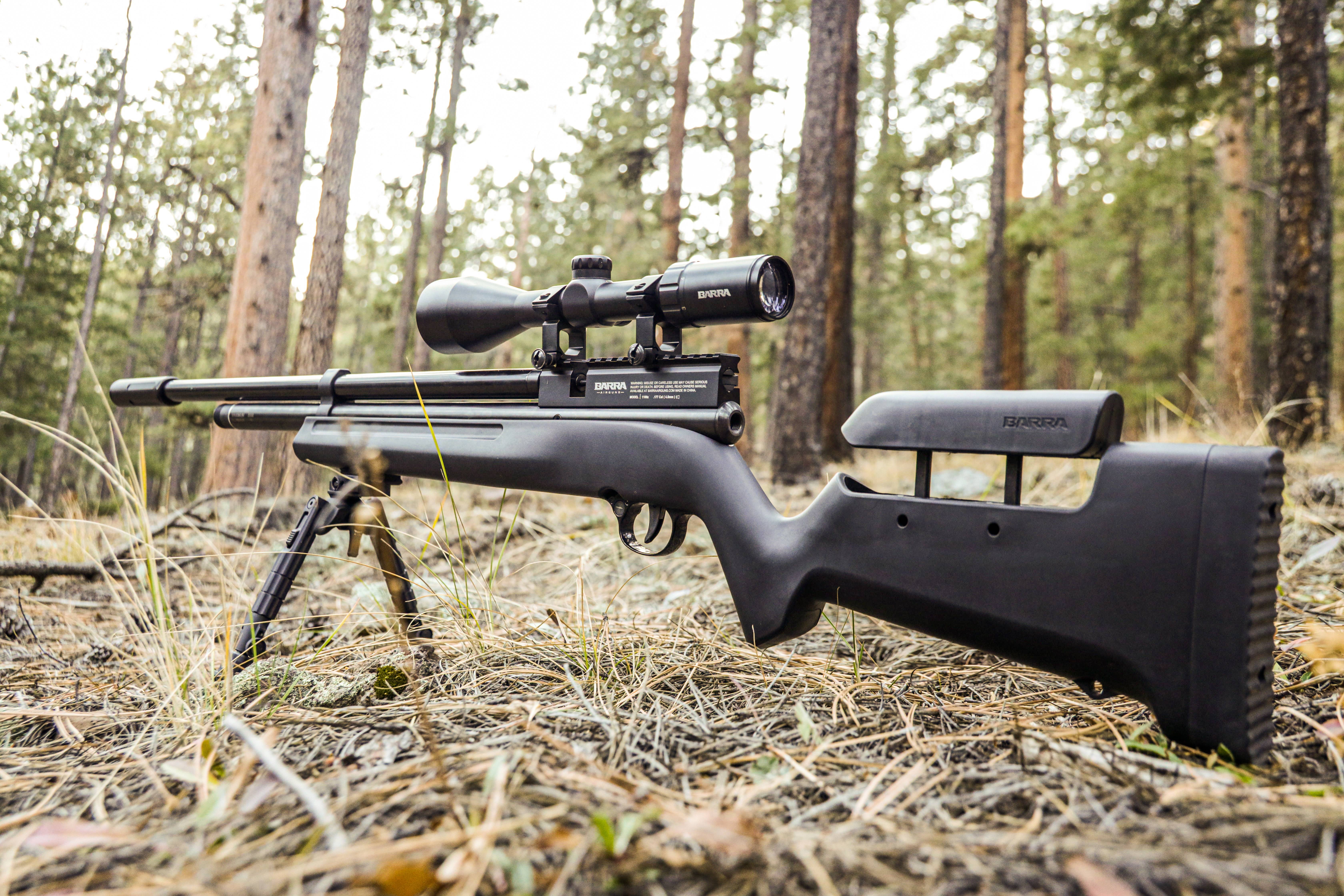 Barra Airguns 1100z .177 Precharged Pneumatic Pellet Air Rifle, Black