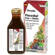 Floradix Floravital Iron And Herbs Liquid Vegetarian Supplement, Support Energy, 8.5 Oz..