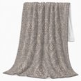 thumbnail image 2 of YShenghong Faded Gray Medallions With Antique Floral Borders Printed Flannel Blanket, 2 of 7