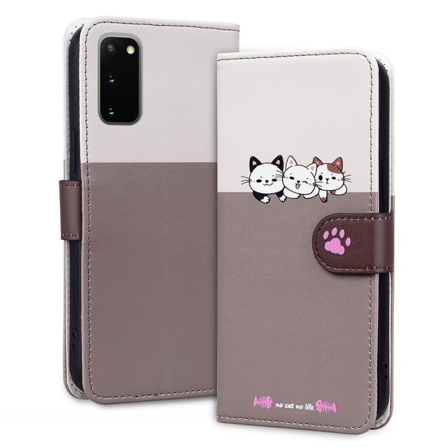 Compatible with Samsung Galaxy S20 5G Cute Animals Pattern Wallet Case with Card Slots Flip Cover