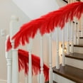 thumbnail image 5 of Dalrosia Christmas Tree Garland Decoration Pampas Grass Garland Faux Artificial Fabric Feathers Boho for Mantle Xmas Tree Home Farmhouse Christmas Holiday Party Supplies, 5 of 6