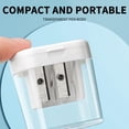 thumbnail image 2 of Sawvnm Double Hole Manual Pencil Sharpeners with Color Pencil Sharpener, Portable Oval, 1 Count, 2 of 4