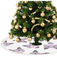 thumbnail image 3 of GZHJMY Abstract Kitten Head and Butterflies Christmas Tree Skirt 36" for Indoor Outdoor Holiday Party Office Store Cupboard Decoration, 3 of 5