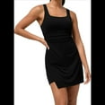 thumbnail image 3 of Vestido de Tenis para Mujer, Vestido Deportivo, Vestido de Entrenamiento, Vestido de Falda Pantalón, Trajes de Golf, Negro, L, 3 of 7
