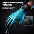 thumbnail image 3 of KAYGO Waterproof Work Gloves for Men and Women, Rubber Coated Non-slip Working Gloves for Garden, Outdoor Construction, KG150, Blue, S, 3 of 9