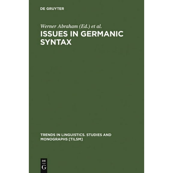 Trends in Linguistics. Studies and Monog Issues in Germanic Syntax, Book 44, (Hardcover)