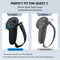 thumbnail image 4 of Silicone Controller Grip Cover for Meta Quest 3S/3 - Adjustable Knuckle Straps, Compatible VR Accessories for Touch Controllers-White, 4 of 7
