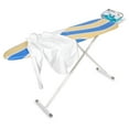 Honey Can Do Ironing Board with 2Leg Stand and Iron Rest, Blue/Yellow
