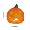 thumbnail image 3 of JoyMoreHome LED Pumpkin Lantern Light Halloween Scary Glowing Plastic Pumpkin Lamp, Indoor Outdoor Table Halloween Party Yards Garden Decor, 3 of 5