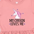 thumbnail image 4 of Inktastic My Cousin Loves Me Unicorn Girls Toddler Dress, 4 of 5