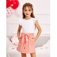 thumbnail image 5 of Oudiya Little Girls Tank and Skirt 2 Pieces Summer Outfits Set Toddler Ruffle Sleeveless Tops and Belt Skirts with Pocket Clothing Set 2T-7Y, 5 of 10