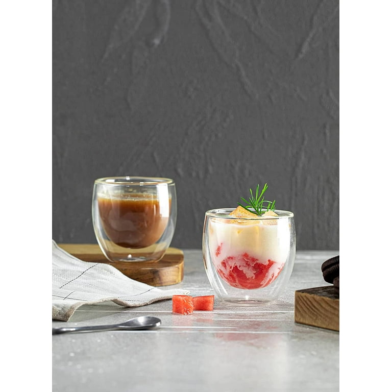 Sweese Double Wall Insulated Glass Espresso Coffee Cups With