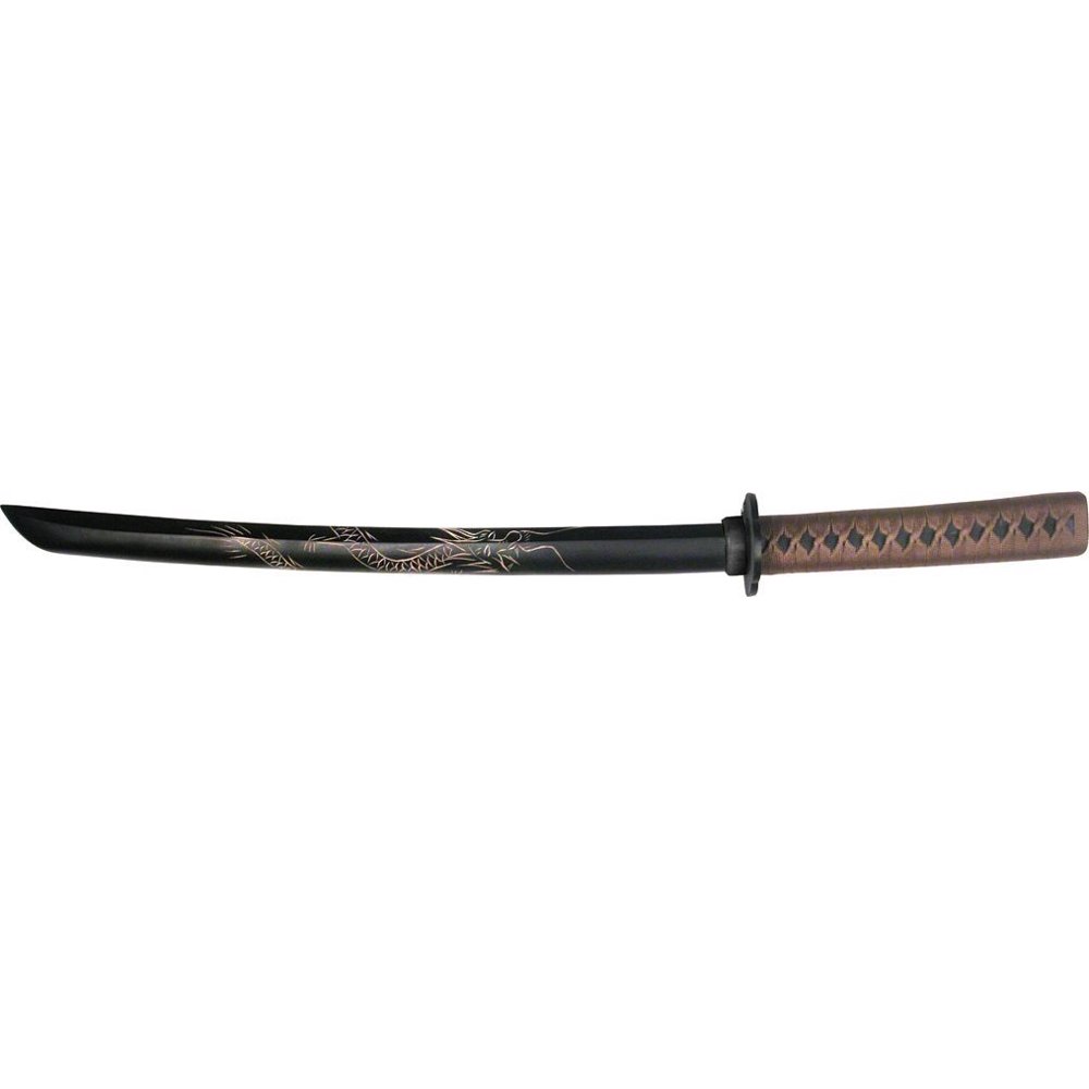 BladesUSA 1808D Samurai Wooden Training Sword 30Inch Wooden Wakizashi