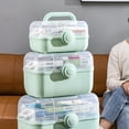thumbnail image 3 of Youkk Pill Case Foldable Large Capacity Family Loaded Emergency First Aid Kit Storage Box Multi-functional Plastic Container White large, 3 of 6