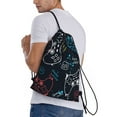 thumbnail image 3 of Kdxio Joystick Gamepad Print Drawstring Backpack Bag,Waterproof Draw String Back Sack, Gym Drawstring Bags Swim Bag For Unisex, 3 of 9