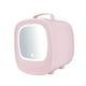 thumbnail image 2 of Mini refrigerador Gloria 6L con espejo de maquillaje LED rosa, 2 of 9