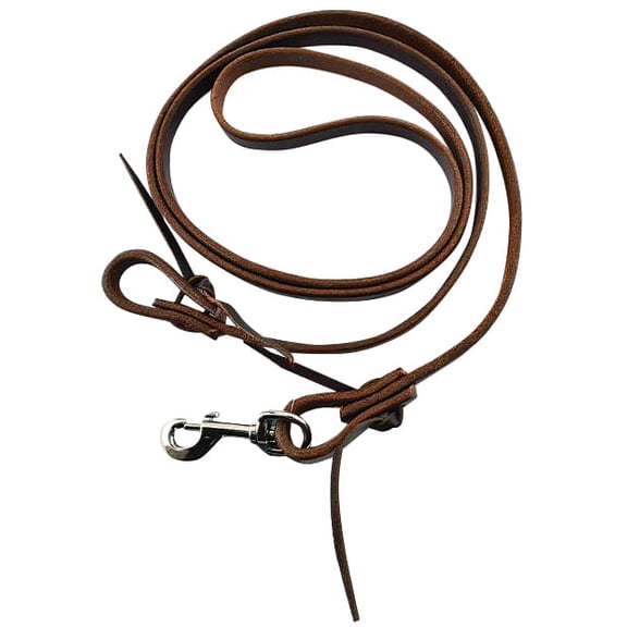 Heavy Oiled Horse Roping Rein with Butter-Soft Leather