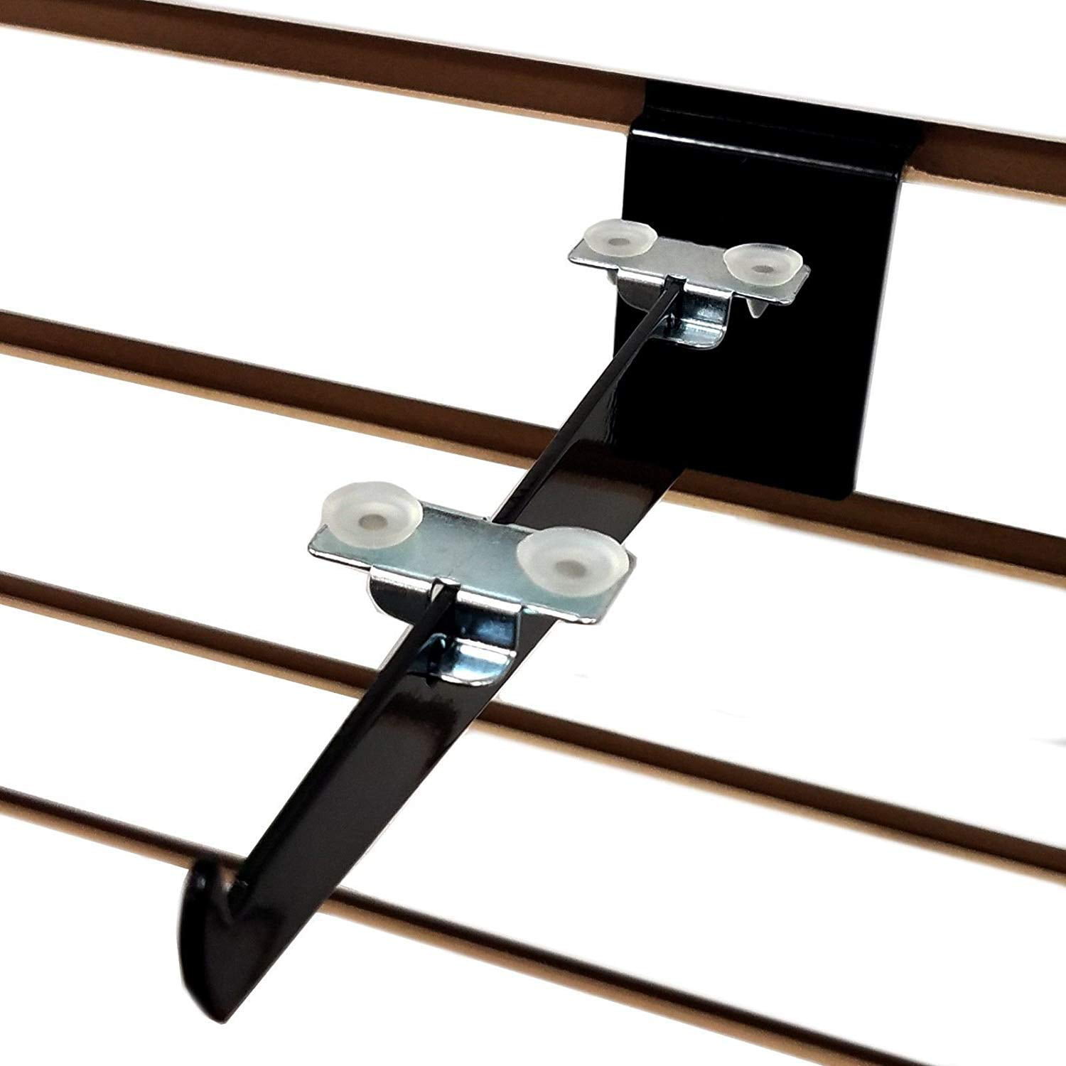 Wood Or Metal Shelf Black Center Shelf Rest Clip & Rubber Cushion for Brackets to Hang Glass 20 Pack 