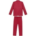 thumbnail image 3 of Jelory Mens 2 Piece Suit Formal Business Slim Fit Suits One Button Solid Blazer Jacket with Trousers Burgundy 3XL, 3 of 7