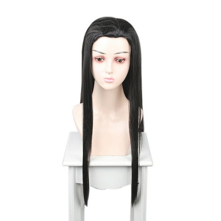 Unique Bargains Wigs for Women 31" Black Wigs with Wig Cap Straight Hair