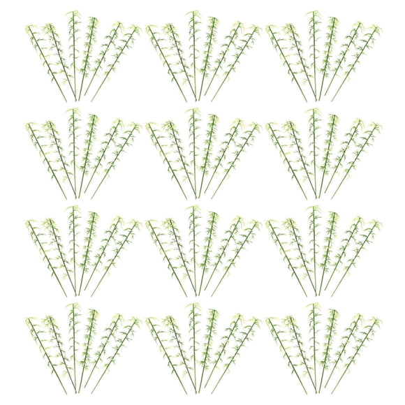 OULII 40Ud De Árboles De Bambú Artificial Plástico Verde Para Y Maquetismo