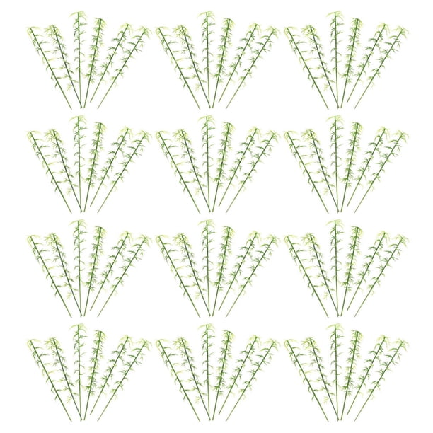 OULII 40Ud De Árboles De Bambú Artificial Plástico Verde Para Y Maquetismo