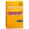 Trojan Ecstasy Lubricated Latex Condoms, 10 ea (Pack of 6)
