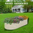 thumbnail image 3 of SnugNiture 6x3x1.5 ft Galvanized Raised Garden Bed – Outdoor Metal Planter Box for Vegetables, Herbs, and Flowers, White, 3 of 7