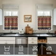 thumbnail image 4 of Boho Kitchen Curtains for Windows – Rustic Tribal Floral Print Cafe Curtains, Vintage Bohemian Geometric Panels for Home Décor, 4 of 6