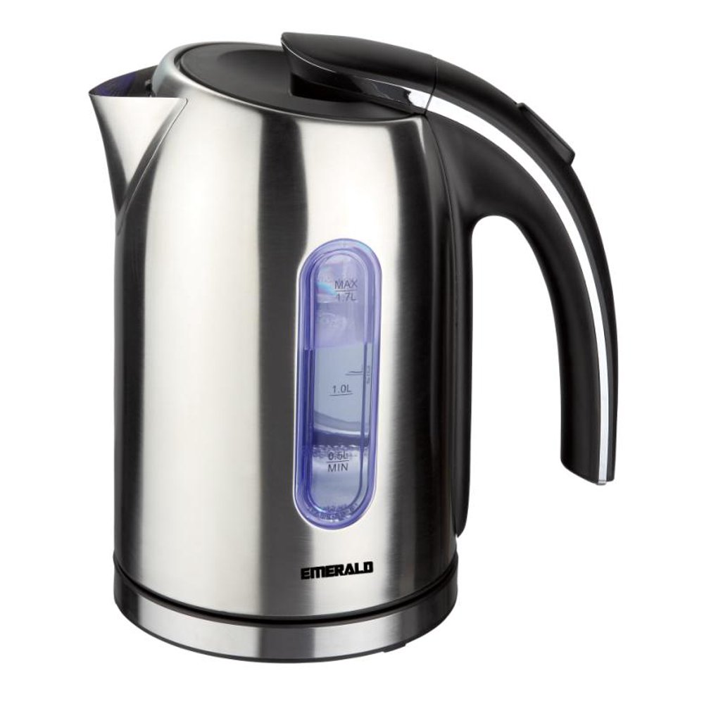 Emerald 1.7 Liter Stainless Steel LED Electric Kettle (1333) Walmart