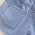 thumbnail image 6 of YunPes Kids Girls Denim Shorts Tulle Bow Elastic Waist Jean Shorts Casual Stretch Baggy Denim Hot Pants Cute Trendy Preppy Clothes, 6 of 8