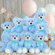 thumbnail image 4 of Oso de peluche Mao Golan, 34 cm, azul, paquete de 3 unidades para niñas, 4 of 6