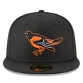 thumbnail image 2 of Men's New Era Black Baltimore Orioles Cooperstown Collection Wool 59FIFTY Fitted Hat, 2 of 5