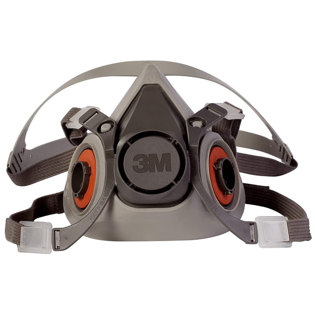 3M - Respirador reutilizable de media pieza 6200/07025 (AAD), protección respiratoria, tamaño mediano (paquete de 1)