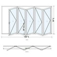 thumbnail image 7 of KaMic 144" x 80" 5 Panels Aluminum Folding Door In White, Folded Out From Left To Right, 7 of 7