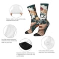 thumbnail image 3 of Rateoe Floral Head Dreamscape for Women Casual Calf Socks - Cute Crew Socks - Thin Soft Above Ankle Socks Size 5-11, 3 of 6