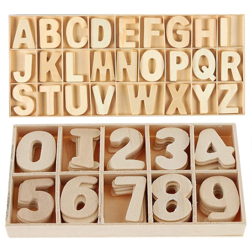 Home Decor Plaques Signs 27 Craft Pieces Set Of Wooden Capital Letters A Z Full Alphabet Including Home Garden