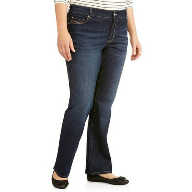 Faded Glory - Women's Plus-Size Slim Bootcut Jeans - Walmart.com ...