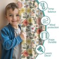 thumbnail image 3 of Pioneer Flower Floral Print Pattern Insulated Teens Curtains Set Of 2, Bedroom Essentials, Toddler Room Decor 42"x63", 3 of 5