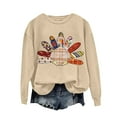 thumbnail image 2 of Brown Hoodies for Women UNIQUEONE Thanksgiving Sweatshirt Women Turkey Hoodie Fall Outfits for Women 2024, 2 of 4