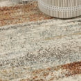 thumbnail image 5 of Superior Taia Striped Damask Indoor Area Rug, 8' x 10', Cream/ Rust, 5 of 7