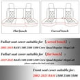 thumbnail image 4 of Coverado Ram Juego Completo De Fundas De Asiento De Cuero Para Dodge Ram 1500, Fundas De Asiento De Camión, Ajuste Personalizado Para Dodge Ram 1500 2500 3500 Crew Quad Cab 2002-2025, Color Azul, 4 of 5
