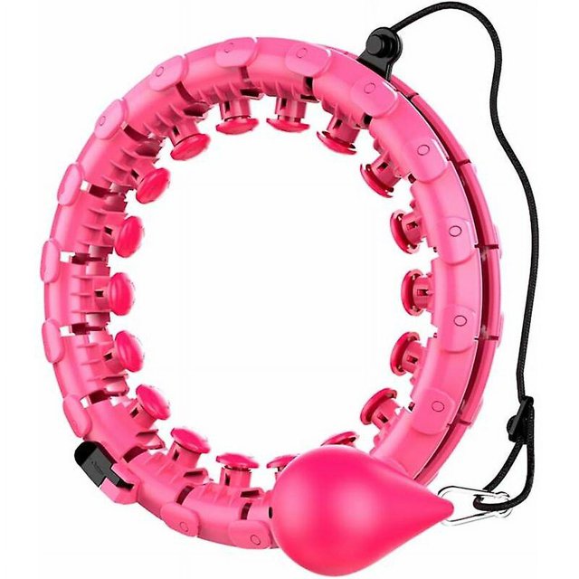 Aro de fitness desmontable inteligente, aro ancho y ajustable con púas de masaje y 24 piezas extraíbles, aro adelgazante adecuado para fitness/gimnasio