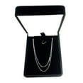 thumbnail image 5 of JewelStop 10k White Gold 0.45mm Shiny Box Chain Necklace with Spring Ring Clasp- 16" 18" 20", 5 of 9