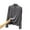 Grey, variant on Long Sleeve Thermal Shirt Women,High Neck Light Soft Warm Lined Base Layer Tops,Casual Basic Seamless T-Shirts,Pullover Sweatshirts For Women,Size:XXL