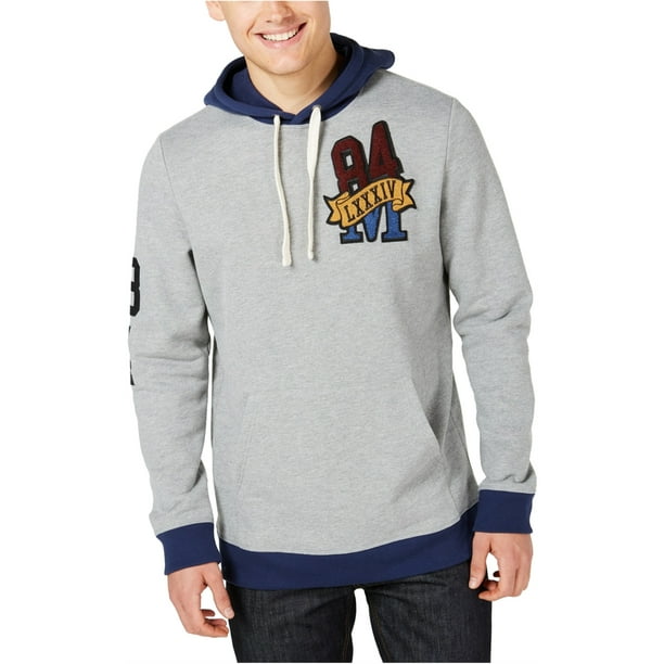 American Rag Mens Varsity Hoodie Sweatshirt Grey XX Large