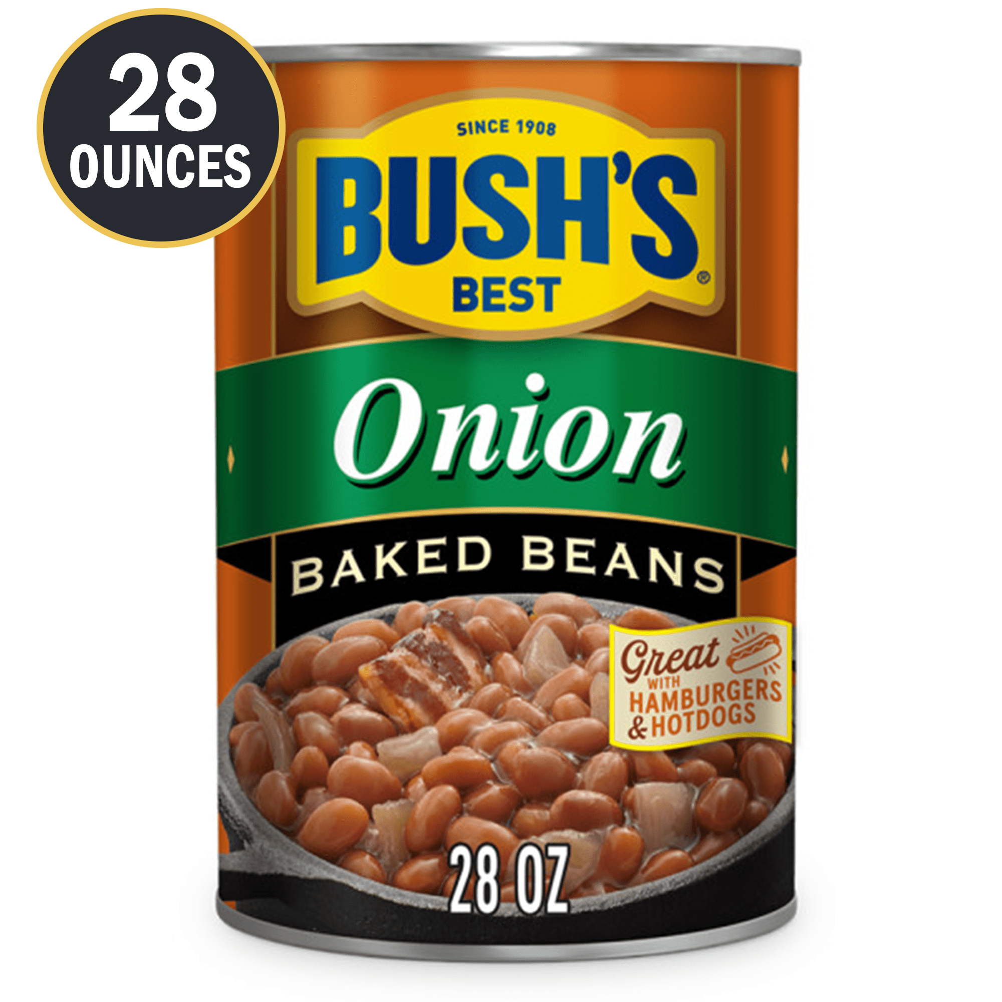 Bush's Baked Beans with Onion, Canned Beans, 28 oz
